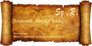Szeredi Rozália névjegykártya
