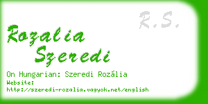 rozalia szeredi business card