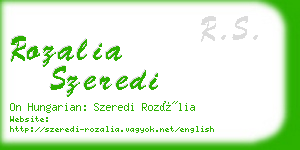 rozalia szeredi business card